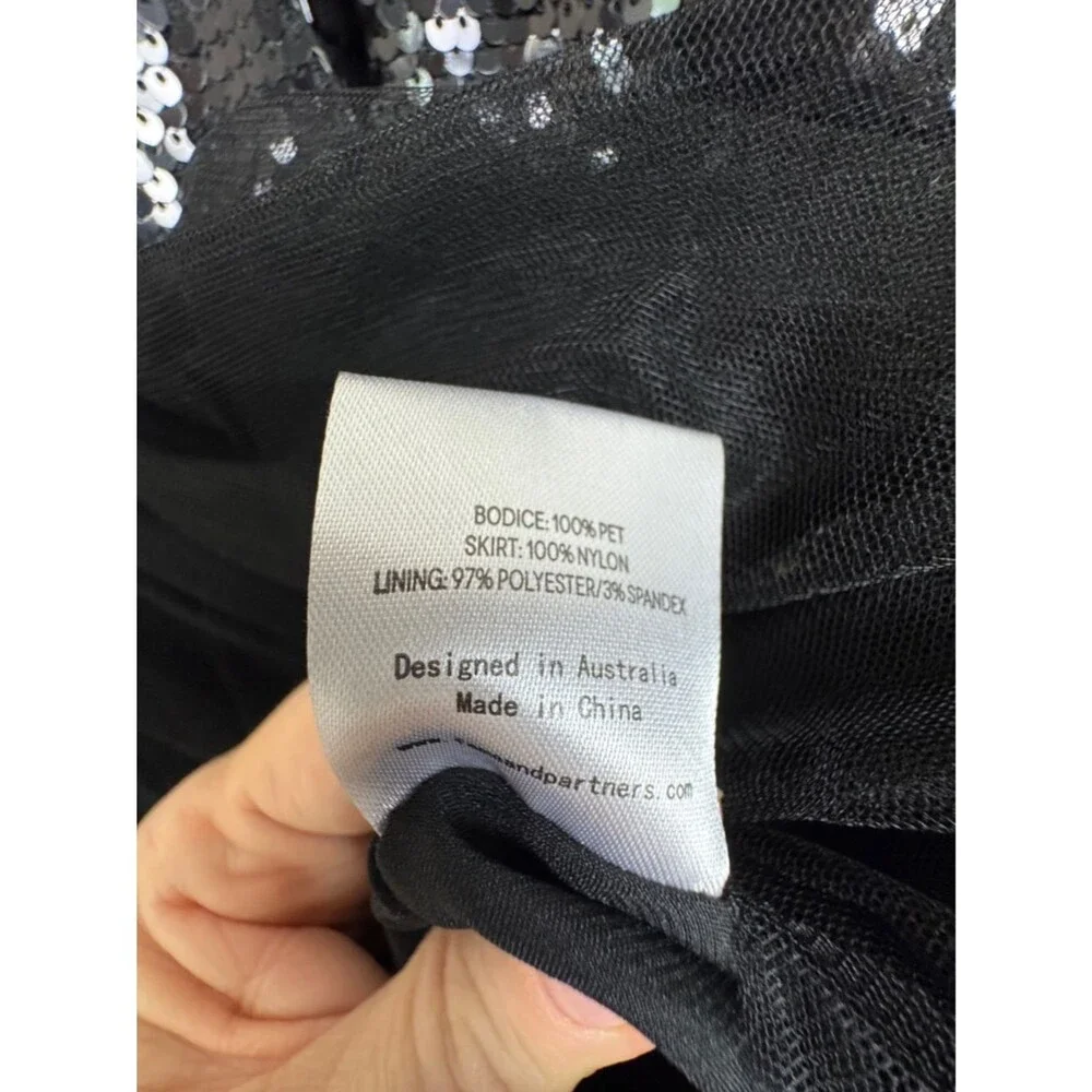 Free People x Fame and Partners Tulle Sequin Mini Dress Sz 4